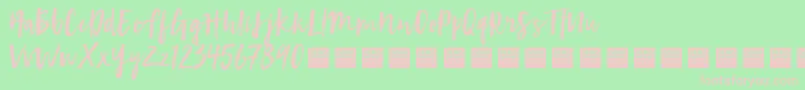 First Take   Demo Font – Pink Fonts on Green Background