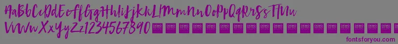 First Take   Demo Font – Purple Fonts on Gray Background