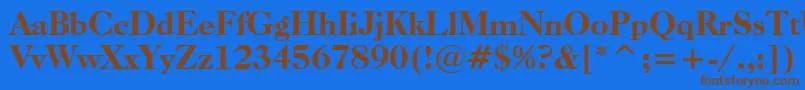 CaslonOldFaceHeavyBt Font – Brown Fonts on Blue Background