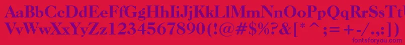 Шрифт CaslonOldFaceHeavyBt – фиолетовые шрифты на красном фоне