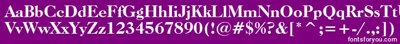 CaslonOldFaceHeavyBt Font – White Fonts on Purple Background