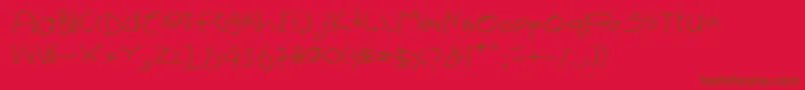 Fonte firstgradelili – fontes marrons em um fundo vermelho