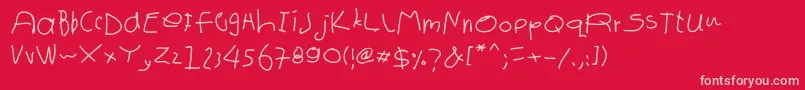 Подробнее о шрифте firstgradelili Шрифт firstgradelili – розовые шрифты на красном фоне