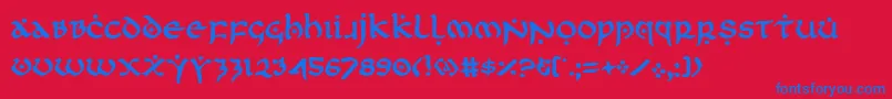 firstorder Font – Blue Fonts on Red Background