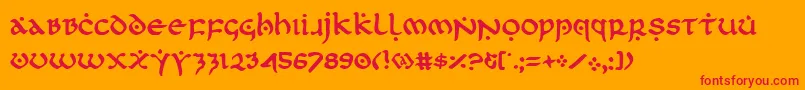 firstorder Font – Red Fonts on Orange Background