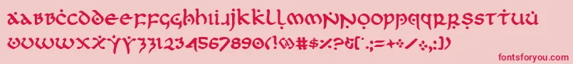 firstorder Font – Red Fonts on Pink Background