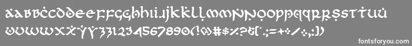 フォントfirstorder – 灰色の背景に白い文字