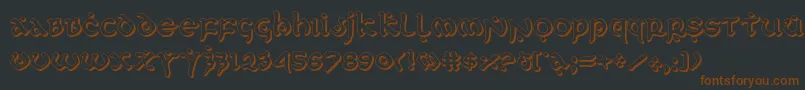 firstorder3d Font – Brown Fonts on Black Background