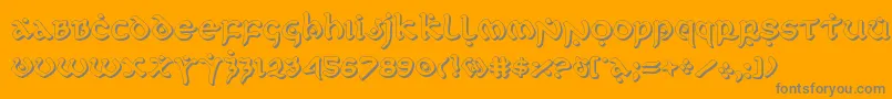 firstorder3d-Schriftart – Graue Schriften auf orangefarbenem Hintergrund