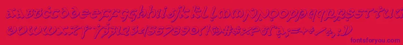 firstorder3dital-Schriftart – Violette Schriften auf rotem Hintergrund