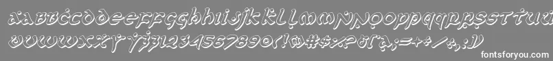 フォントfirstorder3dital – 灰色の背景に白い文字