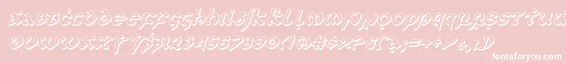 firstorder3dital Font – White Fonts on Pink Background