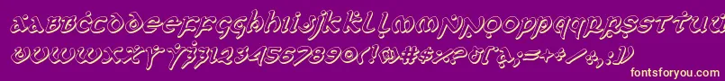 firstorder3dital Font – Yellow Fonts on Purple Background