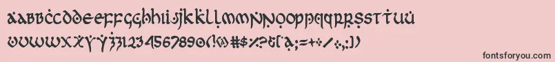 フォントfirstordercond – ピンクの背景に黒い文字