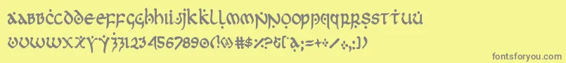 firstordercond Font – Gray Fonts on Yellow Background