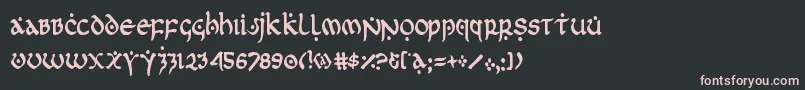 firstordercond Font – Pink Fonts on Black Background