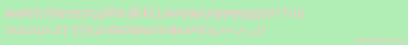 firstordercond Font – Pink Fonts on Green Background