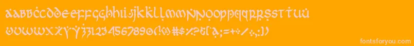 firstordercond Font – Pink Fonts on Orange Background