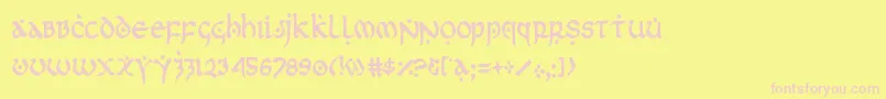 firstordercond Font – Pink Fonts on Yellow Background