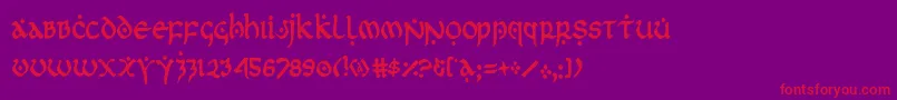 firstordercond Font – Red Fonts on Purple Background