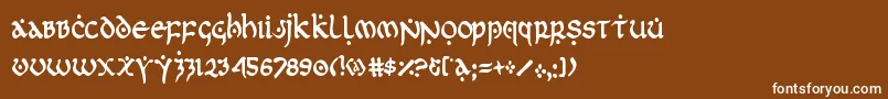 Więcej informacji o czcionce firstordercond Czcionka firstordercond – białe czcionki na brązowym tle