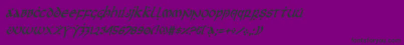 フォントfirstordercondital – 紫の背景に黒い文字