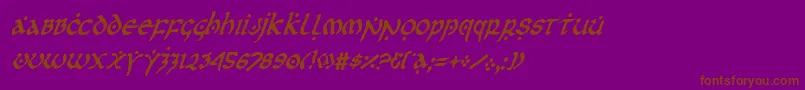 firstordercondital Font – Brown Fonts on Purple Background