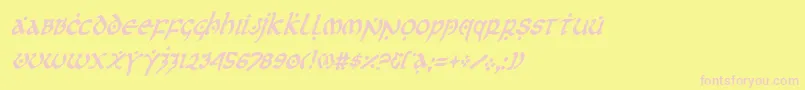 firstordercondital Font – Pink Fonts on Yellow Background