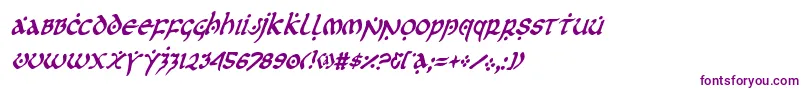 フォントfirstordercondital – 紫色のフォント
