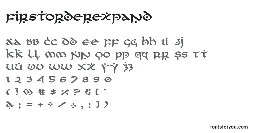 Firstorderexpandフォント–アルファベット、数字、特殊文字