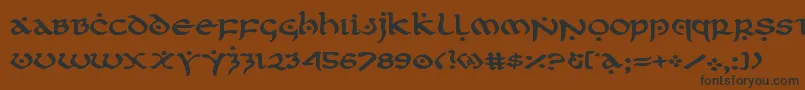 Weitere Informationen zur firstorderexpand-Schriftart firstorderexpand-Schriftart – Schwarze Schriften auf braunem Hintergrund