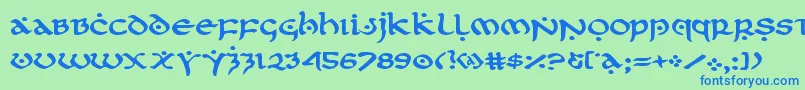 Шрифт firstorderexpand – синие шрифты на зелёном фоне