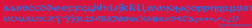 firstorderexpand Font – Blue Fonts on Red Background