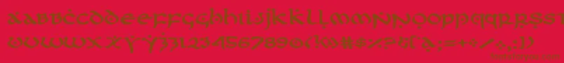Czcionka firstorderexpand – brązowe czcionki na czerwonym tle