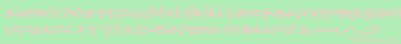 firstorderexpand Font – Pink Fonts on Green Background