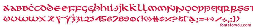 フォントfirstorderexpand – 白い背景に赤い文字