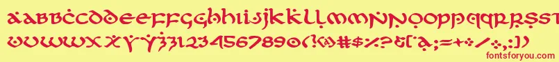 Шрифт firstorderexpand – красные шрифты на жёлтом фоне