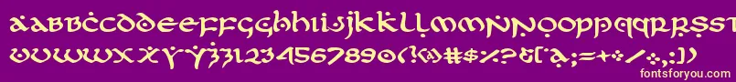 firstorderexpand Font – Yellow Fonts on Purple Background