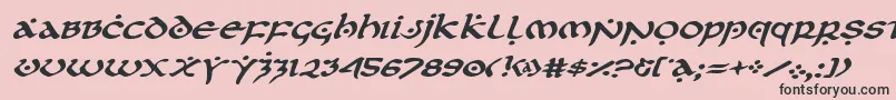 firstorderexpandital Font – Black Fonts on Pink Background