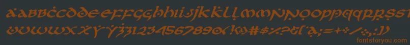 firstorderexpandital Font – Brown Fonts on Black Background