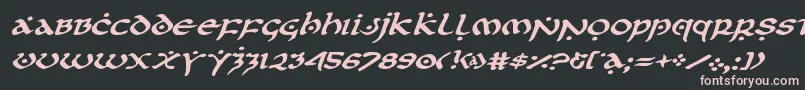 firstorderexpandital Font – Pink Fonts on Black Background