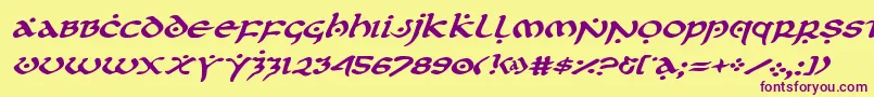 More about firstorderexpandital Font firstorderexpandital Font – Purple Fonts on Yellow Background