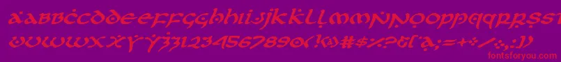 firstorderexpandital Font – Red Fonts on Purple Background