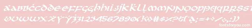 firstorderexpandital Font – White Fonts on Pink Background