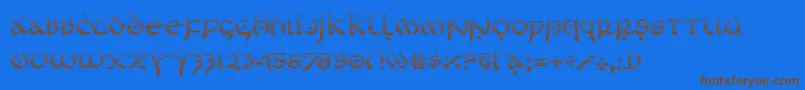Czcionka firstordergrad – brązowe czcionki na niebieskim tle