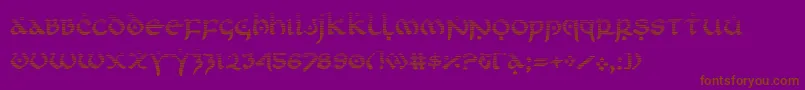Czcionka firstordergrad – brązowe czcionki na fioletowym tle