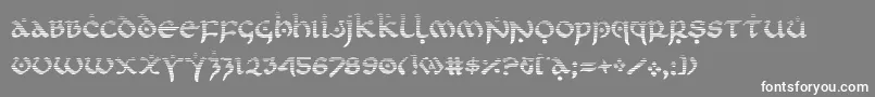 フォントfirstordergrad – 灰色の背景に白い文字