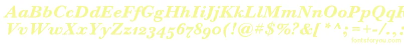 BodoniSixOsItcTtBoldita Font – Yellow Fonts on White Background