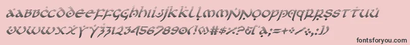 フォントfirstordergradital – ピンクの背景に黒い文字