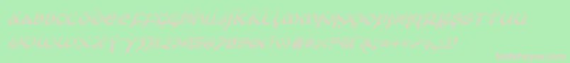 firstordergradital Font – Pink Fonts on Green Background